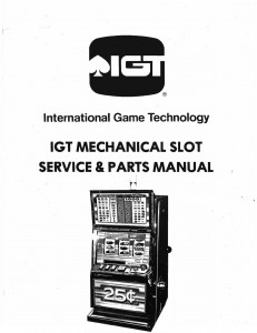 IGT TECHNICIAN TRAINING GUIDE 80960 PRODUCTS SLOT MACHINE MANUAL PDF ON A CD 