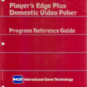 I.G.T. Player's Edge Plus, Domestic Video Poker, Program Reference Guide Manual